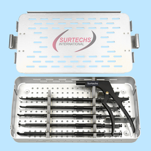 Juego de agujas manuales de acero inoxidable, juego de agujas giratorias de Kerrison, ortopédicas, para laminectomía veterinaria - Product Image 3