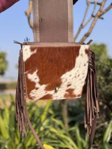 Western Designer Hand Tooled Carving Leather Fringe Handbag Cowhide Fur Gypsy Boho Vintage Handmade Shoulder <b>Bag</b> Stylish <b>Bags</b> - Product Image 6