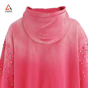 Fashion <b>Rhinestone</b> <b>Hoodie</b> With Custom Logo Crystal Design Casual Streetwear Clothing Cotton blended - Product Image 4