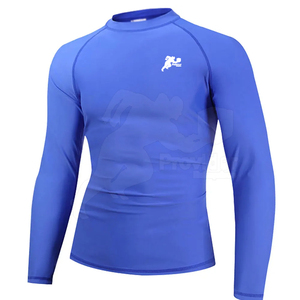 Por encargo Simple Color sólido Rash Guard Venta caliente MMA Rush Guard Ropa deportiva Rash Guards para hombres - Product Image 2