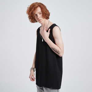 Camiseta sin mangas en blanco de alta calidad para hombre, camiseta sin mangas deportiva para gimnasio, camiseta sin mangas personalizada al por mayor para hombre - Product Image 2