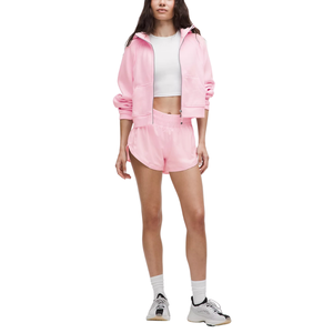 Women's Full-<b>Zipped</b> Polyester/Cotton Hoodie Oversized Straight Shape Anti-Pilling Knitted Fabric Breathable Autumn Spring Winter - Product Image 6