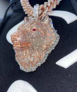 Personnalisé 3D Shining Buss VVS Moissanite Pass Diamond Tester Pendentif à breloque plaqué glacé pour hommes - Product Image 2