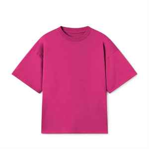 เสื้อยืดผู้ชายผ้าฝ้ายถักน้ำหนักมากทรงโอเวอร์ไซส์แบบซักแล้ว ขายส่ง รับออกแบบลายเสื้อยืดเป็นมิตรกับสิ่งแวดล้อม สีตามสั่ง - Product Image 1