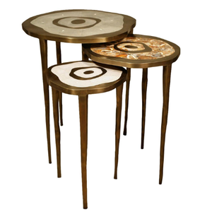 Fabricante proveedor metálico superior Mesa anidada clásica mesa de centro Hotel decorativo sala de estar muebles de mesa anidada - Product Image 1