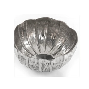 Bol de stockage des aliments en argenterie en métal de qualité supérieure bol de service à dessert de forme ronde dernière conception disponible en inde - Product Image 4