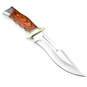 Venta al por mayor personalizado de alta calidad OEM ODM servicio de mango de madera de acero afilado de alta dureza cuchillo de caza al aire libre cuchillo de hoja fija - Product Image 4