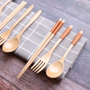 Marvelous Design Table Ware Flatware Set Spoon Fork Knife Cutlery Set High Quality Wooden Cutlery Set - Product Image 4