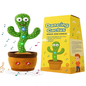 Juguete de Peluche de Cactus Bailarín y Hablador para Niños – Canta 120 Canciones, Imita la Voz, con Luz - Product Image 1