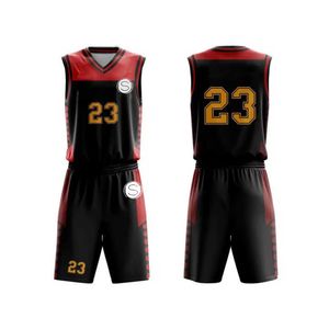 100% Polyester Réversible Basketball Jersey Respirant Formation Basketball Uniforme Protection Solaire Vêtements - Product Image 6
