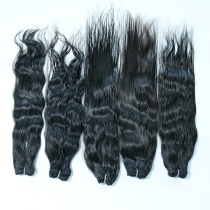 100% Machine Double trame cuticule alignée lâche vague profonde couleur naturelle vietnamien Extensions de cheveux humains traitement en gros - Product Image 2