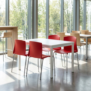 Juego de Comedor Elton para Restaurante, Mesa con 4 Sillas Apilables Tipo Cantina para Cafetería, Muebles Comerciales - Product Image 3