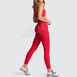 Conjunto de Yoga Ecológico y Transpirable para Mujer, Personalizable con MOQ Bajo, de Alta Calidad, Ajustado, con Cintura Elástica y Logotipo Frontal - Product Image 5