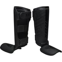 Protections de tibia RDX MMA de qualité supérieure en cuir Mayahide F6, protection professionnelle, ajustement universel, finition mate.