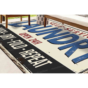 Tapis imprimé géométrique - Design moderne pour salle de bain, entrée, buanderie, tapis en velours de luxe - Product Image 4