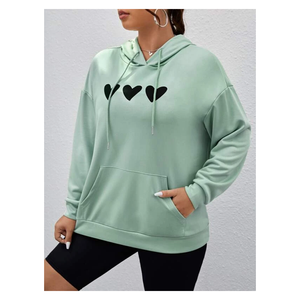 Sudadera con capucha para mujer con logotipo impreso personalizado al por mayor 100% algodón con cierre de cordón sudaderas con capucha para mujer manga completa superventas Sudadera con capucha - Product Image 4
