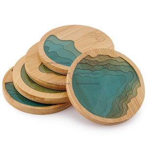 New Style <b>Epoxy</b> Resin Coaster Drink Table and Hotel Use Best Coasters Style Wood Tea Free Simple Resin Cup by Craft - Product Image 6