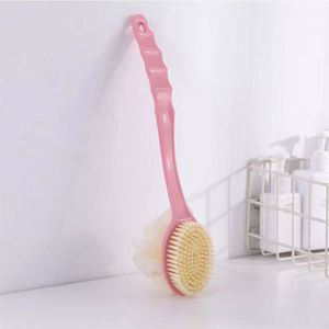 Long Handle Bath Brush <b>Shower</b> Cleaning Brush Soft Bristle Body Scrubber Back Cleaning Brush Bathroom Bathing Tool PP Handle - Product Image 6