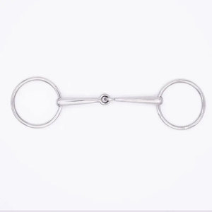 Embouchure de rênes pour cheval à double articulation de qualité supérieure, en argent et cuivre, avec quincaillerie en laiton, rouleau de mastication pour la bouche, anneaux en acier inoxydable - Product Image 5