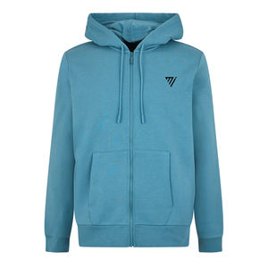 เสื้อฮู้ดสวมหัวแบบเรียบใส่ได้ทั้งชายและหญิงมีซิปมีกระเป๋ามีฮู้ดผ้าฟลีซผ้าฝ้ายหนาสำหรับฤดูหนาว - Product Image 1