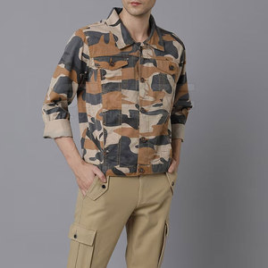 Veste en jean d'hiver pour homme à logo personnalisé imprimé sur le devant, grande taille, 100 % coton toile, haute qualité à bas prix - Product Image 5