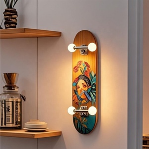 JIESEN Lampe de <span class=keywords><strong>Skateboard</strong></span> Chaude DIY Pour Chambre Lumières Décoration De Salon Lumière Planche À Roulettes Lumière - Product Image 2