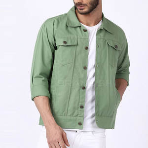 100% algodón 2025 último estilo chaqueta vaquera para hombre venta al por mayor superventas bajo MOQ servicio OEM chaqueta de invierno vaquera - Product Image 1