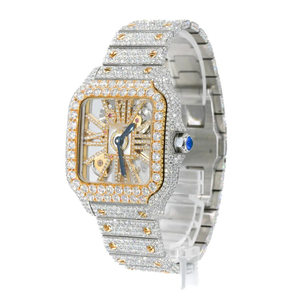 Reloj de Acero Inoxidable para Hombre, Estilo Hip Hop, Personalizado, con Diamantes y Moissanita, Incluye Estuche de Regalo, Superventas - Product Image 2