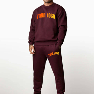 Chándal holgado de algodón de 100% de gran tamaño hecho a medida OEM/ODM, chándal con hombros caídos, chándal con logotipo estampado DTF personalizado para hombre - Product Image 1