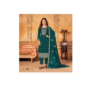 Heavy Embroidery Work Faux Georgette Pakistani and Indian Style Salwar Kameez for Festival and Party Wear - Product Image 1