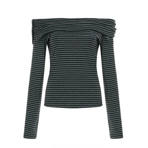 เสื้อยืดแขนยาวผ้าฝ้าย/เส้นใยไม้ไผ่สำหรับผู้หญิงเสื้อยืดติดโลโก้ - Product Image 6