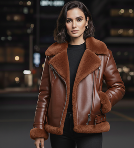 Chaqueta de Motociclista de Cuero Rosa Regular para Mujer, Otoño 2026, con Bordado, Impermeable y Cortavientos, Cuero Vacuno Genuino - Product Image 3