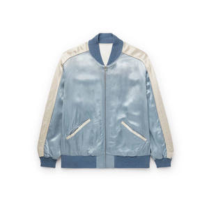 Chaquetas Bomber de Poliéster Personalizadas al por Mayor, Chaquetas Bomber de Satén de Invierno con Cuello Alto de Nailon para Hombre, Servicio OEM - Product Image 1