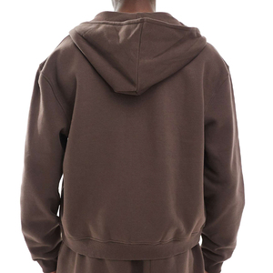 Chaqueta Deportiva Informal para Hombre, Chaqueta de Forro Polar Gris con Capucha y Cremallera, Sudadera Cálida de Invierno para Deportes al Aire Libre, Moda Diaria - Product Image 2