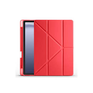Étui intelligent Netzy Red pour Galaxy Tab A9 11 pouces, support pliable à trois volets avec compartiment pour stylet, matériau PC - Product Image 5