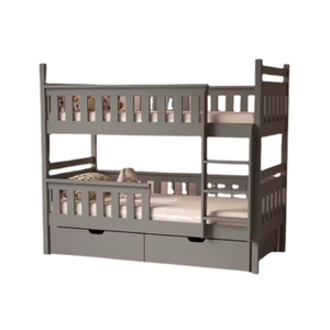 Lits superposés jumeaux pour enfants Lit superposé en bois massif Meubles de chambre à coucher pour enfants Lit double super confortable avec escalier à vendre - Product Image 6
