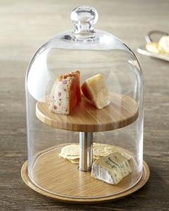 Soporte de pastel de bambú y madera Premium de dos niveles Soporte de postre para fiestas y eventos Herramientas para pasteles - Product Image 2