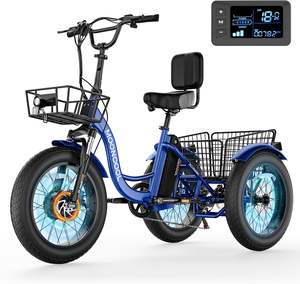 MOONCOOXL Electric <b>Tricycle</b> for Adults, 20x4 Fat Tire Electric Trike, 48V 500W 3 Wheel Electric Bike,7 Speed E Trikes for Adults - Product Image 2