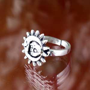 Unique Look <b>adjustable</b> Brass Sun And Moon Tribal <b>Ring</b> Fashionable Jewelry <b>Silver</b> Plated Vintage <b>Ring</b> Wholesale <b>Ring</b> For Women - Product Image 3
