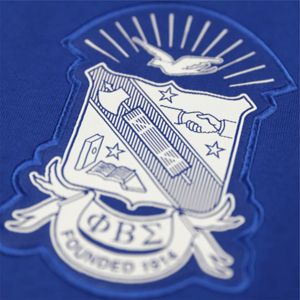 Camiseta gráfica PBS-Azul | Camisa Phi Beta Sigma de algodón 100% con logotipo de equipo impreso y logotipo tejido bordado | Ropa de fraternidad - Product Image 5