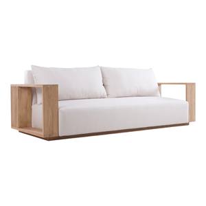 Juego de Muebles de Jardín de Madera de Teca Moderna para Hotel, Estilo Rústico, Sofá de 2 Plazas, Muebles de Exterior Ecológicos, Sofá de Patio Desmontable - Product Image 1