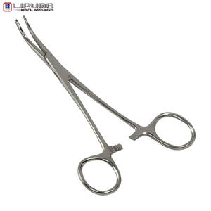Pinzas Kelly, pinzas hemostáticas, instrumento quirúrgico curvo de 8 pulgadas, uso médico veterinario, pinzas de bloqueo, manejo de tejidos - Product Image 1