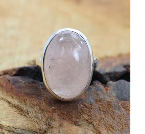 Bague Morganite Rose Argent Sterling 925 Pierres Précieuses Naturelles Bijoux Élégants Faits à la Main pour Femmes - Product Image 2