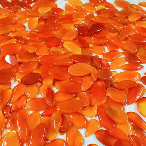 Meilleure vente, Cabochon de cornaline rouge, coeur de pierre précieuse en vrac pour bijoux - Product Image 5