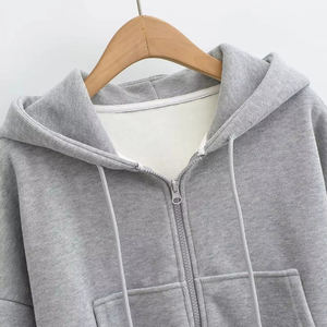 Casual, streetwear,Drop Shoulder, chiffres, respirant, écologique, sweats à capuche, sweat-shirt d'entraînement tricoté Fitness Sweat à capuche pour femme - Product Image 3