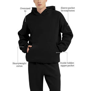 Vente en gros de sweats à capuche délavés à l'acide 6XL tissu coton éponge vintage vieilli 500 GSM sweats à capuche surdimensionnés brodés - Product Image 3