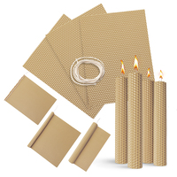 Kit al por mayor para hacer velas DIY: Láminas de cera de abeja en panal beige, no tóxicas, ecológicas, perfumadas, con variedad de tamaños, para Navidad