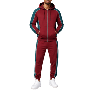 Veste zippée intégrale matelassée à motif quadrillé sur la poitrine pour homme, très demandée, pour le sport et la gym, fabricant OEM ODM - Product Image 1