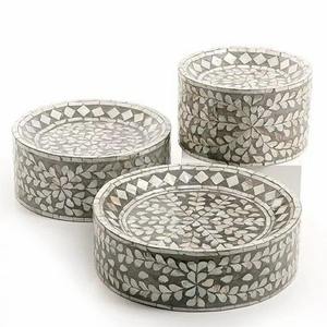 Base para Pastel de Concha de Capiz Hecha a Mano con Incrustaciones de Nácar, para Decoración de Ramadán y Eid, Venta al por Mayor de Fábrica - Product Image 3