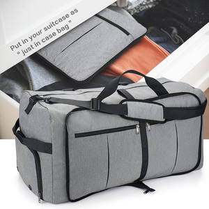 Sac de voyage personnalisé léger et durable pour hommes, sac de week-end en polyester, organisateur de rangement, fermeture éclair, mode sport - Product Image 1